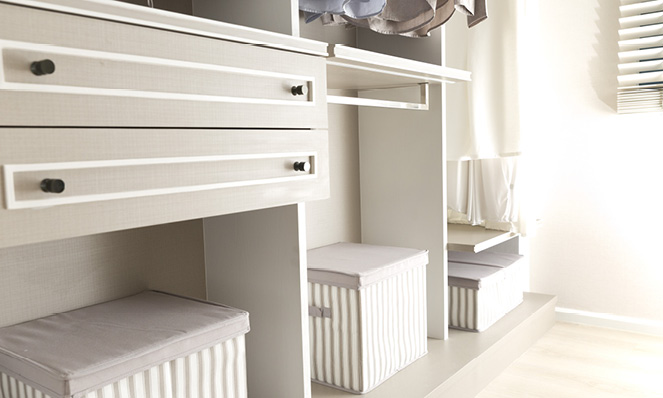 home-closet-organization-white-cabinets-fabric-organing-baskets