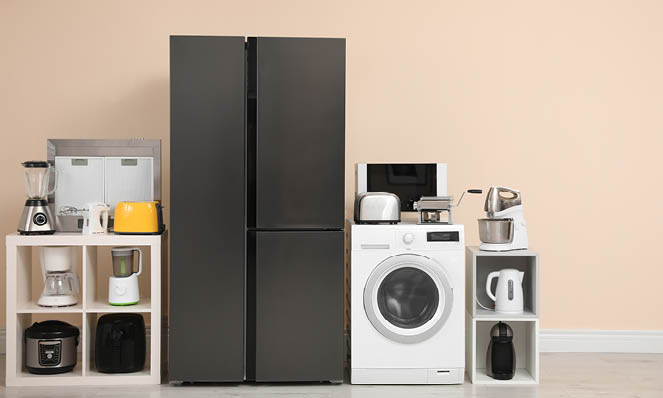 home-electrical-appliances-black-fridge-small-kitchen-appliance-washer-blender