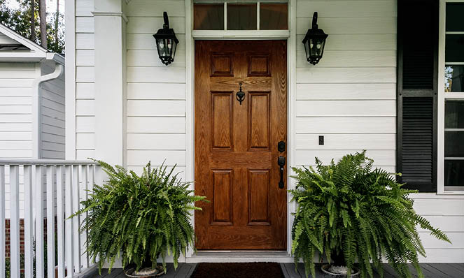 01-front-door-wood-plants