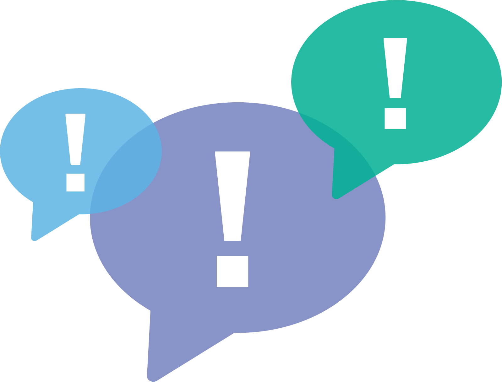 exclamation-marks-conversation-bubbles-light-blue-purple-turquoise